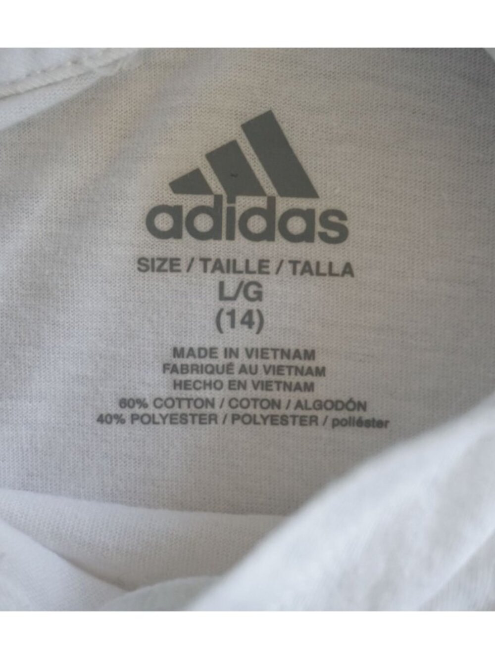 Adidas Girls' Long Sleeve Hoodie Shirt - Size L - Picture 8 of 9